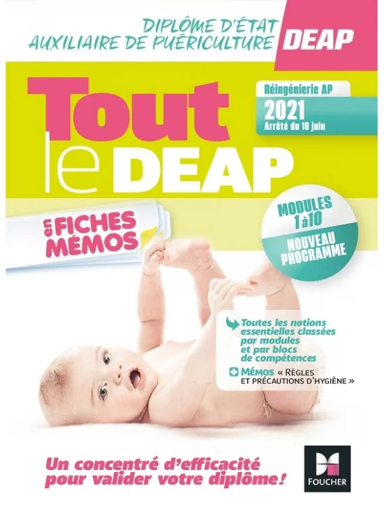 Tout le deap en fiches mémos - Diplôme Etat Auxiliaire puériculture - Nouveau référentiel 2021 (PDF)